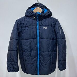 Helly‎ Hansen Unisex Black/Teal Reversible Puffer Jacket Size 152/12 Years